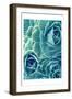Succulents With Dew 2-Urban Epiphany-Framed Art Print