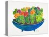 Succulents-Cat Coquillette-Stretched Canvas