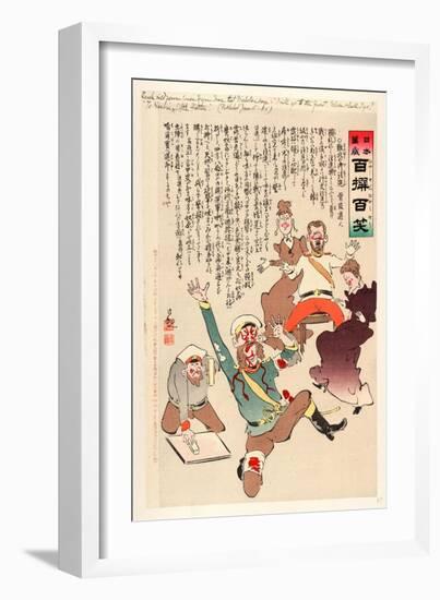 Such Mild News Comes from the War That Nicholas Says-Kobayashi Kiyochika-Framed Giclee Print