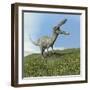 Suchomimus Dinosaur Roaring-null-Framed Art Print