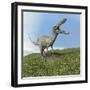 Suchomimus Dinosaur Roaring-null-Framed Art Print