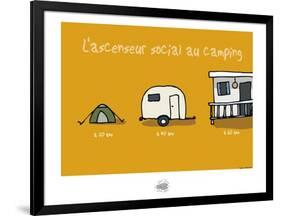 Sud-Mer-Sud-Terre - Ascenseur social au camping-Sylvain Bichicchi-Framed Art Print