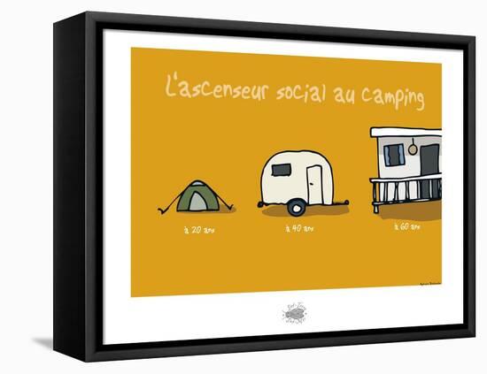 Sud-Mer-Sud-Terre - Ascenseur social au camping-Sylvain Bichicchi-Framed Stretched Canvas