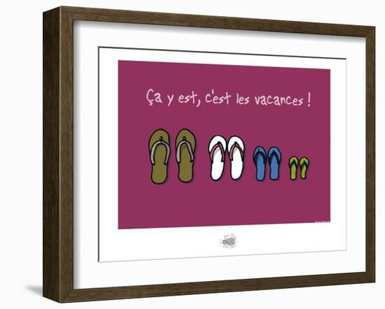 Sud-Mer-Sud-Terre - Famille tongs-Sylvain Bichicchi-Framed Art Print