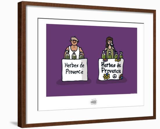 Sud-Mer-Sud-Terre - Herbes de Provence-Sylvain Bichicchi-Framed Art Print