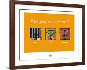 Sud-Mer-Sud-Terre - La taille du maillot de bain-Sylvain Bichicchi-Framed Art Print