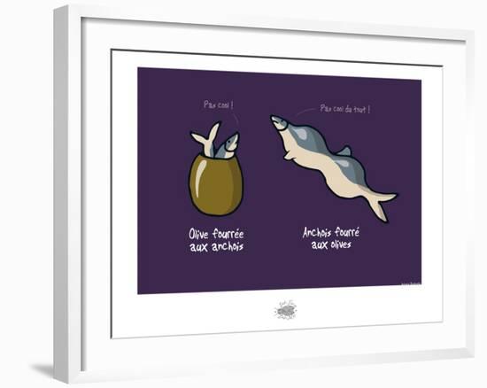 Sud-Mer-Sud-Terre - Olives et anchois (2)-Sylvain Bichicchi-Framed Art Print