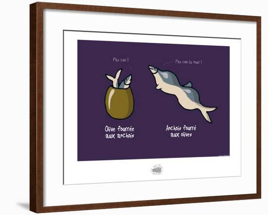 Sud-Mer-Sud-Terre - Olives et anchois (2)-Sylvain Bichicchi-Framed Art Print