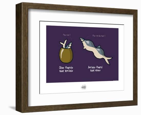 Sud-Mer-Sud-Terre - Olives et anchois (2)-Sylvain Bichicchi-Framed Art Print