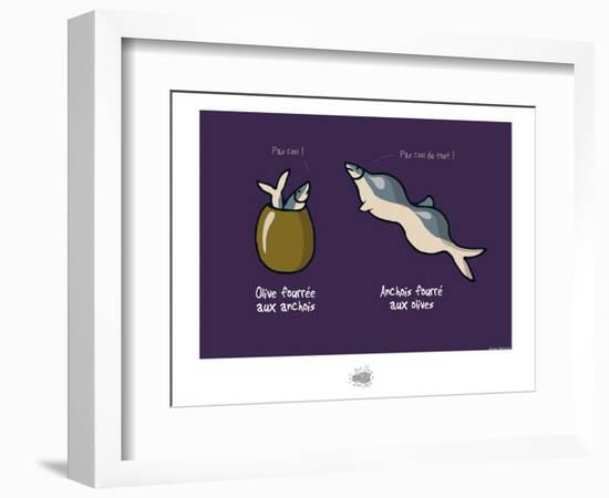 Sud-Mer-Sud-Terre - Olives et anchois (2)-Sylvain Bichicchi-Framed Art Print