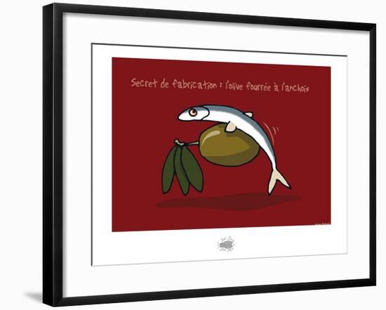 Sud-Mer-Sud-Terre - Olives et anchois-Sylvain Bichicchi-Framed Art Print