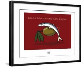 Sud-Mer-Sud-Terre - Olives et anchois-Sylvain Bichicchi-Framed Art Print