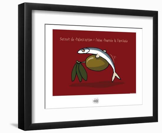 Sud-Mer-Sud-Terre - Olives et anchois-Sylvain Bichicchi-Framed Art Print