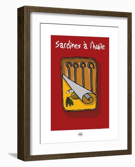 Sud-Mer-Sud-Terre - Sardines à l'huile-Sylvain Bichicchi-Framed Art Print