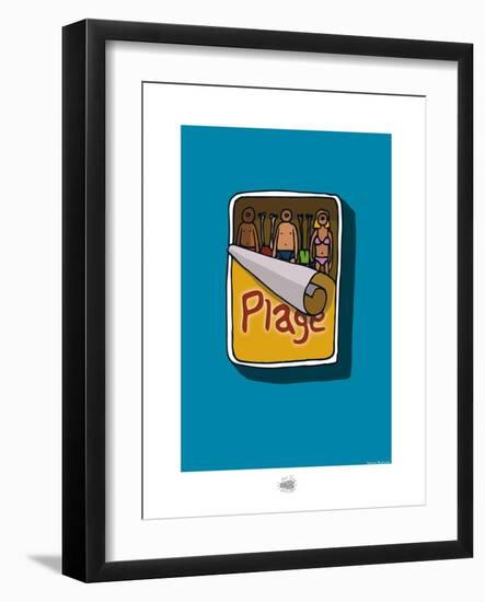 Sud-Mer-Sud-Terre - Sardines à la plage-Sylvain Bichicchi-Framed Art Print