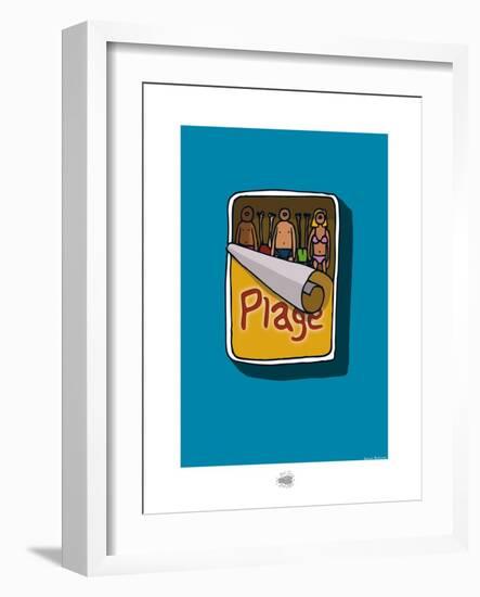 Sud-Mer-Sud-Terre - Sardines à la plage-Sylvain Bichicchi-Framed Art Print