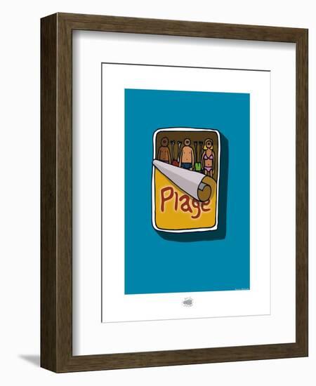 Sud-Mer-Sud-Terre - Sardines à la plage-Sylvain Bichicchi-Framed Art Print