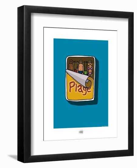 Sud-Mer-Sud-Terre - Sardines à la plage-Sylvain Bichicchi-Framed Art Print