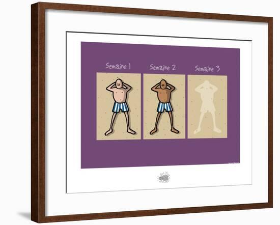 Sud-Mer-Sud-Terre - Trois semaines de bronzage-Sylvain Bichicchi-Framed Art Print