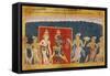 Sudama Offers a Garland to Krishna-null-Framed Stretched Canvas