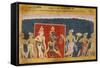 Sudama Offers a Garland to Krishna-null-Framed Stretched Canvas