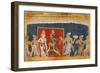 Sudama Offers a Garland to Krishna-null-Framed Art Print