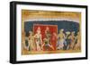 Sudama Offers a Garland to Krishna-null-Framed Art Print