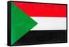 Sudan Flag Design with Wood Patterning - Flags of the World Series-Philippe Hugonnard-Framed Stretched Canvas