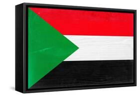 Sudan Flag Design with Wood Patterning - Flags of the World Series-Philippe Hugonnard-Framed Stretched Canvas