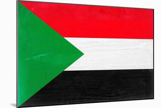 Sudan Flag Design with Wood Patterning - Flags of the World Series-Philippe Hugonnard-Mounted Premium Giclee Print