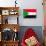 Sudan Flag Design with Wood Patterning - Flags of the World Series-Philippe Hugonnard-Art Print displayed on a wall