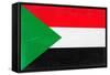 Sudan Flag Design with Wood Patterning - Flags of the World Series-Philippe Hugonnard-Framed Stretched Canvas