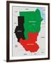 Sudan Map-tony4urban-Framed Art Print