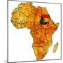 Sudan on Actual Map of Africa-michal812-Mounted Premium Giclee Print