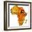 Sudan on Actual Map of Africa-michal812-Framed Art Print