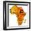 Sudan on Actual Map of Africa-michal812-Framed Art Print