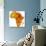 Sudan on Actual Map of Africa-michal812-Art Print displayed on a wall