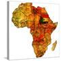 Sudan on Actual Map of Africa-michal812-Stretched Canvas