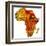 Sudan on Actual Map of Africa-michal812-Framed Art Print