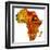 Sudan on Actual Map of Africa-michal812-Framed Art Print