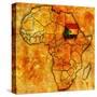 Sudan on Actual Map of Africa-michal812-Stretched Canvas