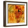 Sudan on Actual Map of Africa-michal812-Framed Art Print