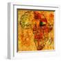 Sudan on Actual Map of Africa-michal812-Framed Art Print