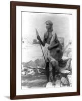 Sudan Warrior with Spear Photograph - Sudan-Lantern Press-Framed Art Print