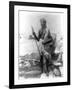 Sudan Warrior with Spear Photograph - Sudan-Lantern Press-Framed Art Print