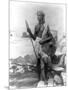 Sudan Warrior with Spear Photograph - Sudan-Lantern Press-Mounted Art Print