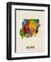 Sudan Watercolor Map-Michael Tompsett-Framed Art Print