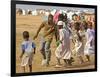 Sudanese Displaced Children Play Soccer at Abu Shouk Camp-null-Framed Photographic Print