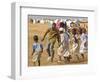 Sudanese Displaced Children Play Soccer at Abu Shouk Camp-null-Framed Photographic Print