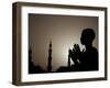 Sudanese Muslim Boy Prays in Front of a Mosque in Sudan-null-Framed Photographic Print